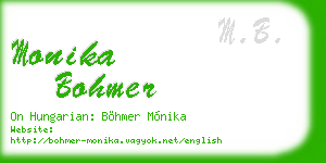 monika bohmer business card