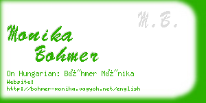 monika bohmer business card